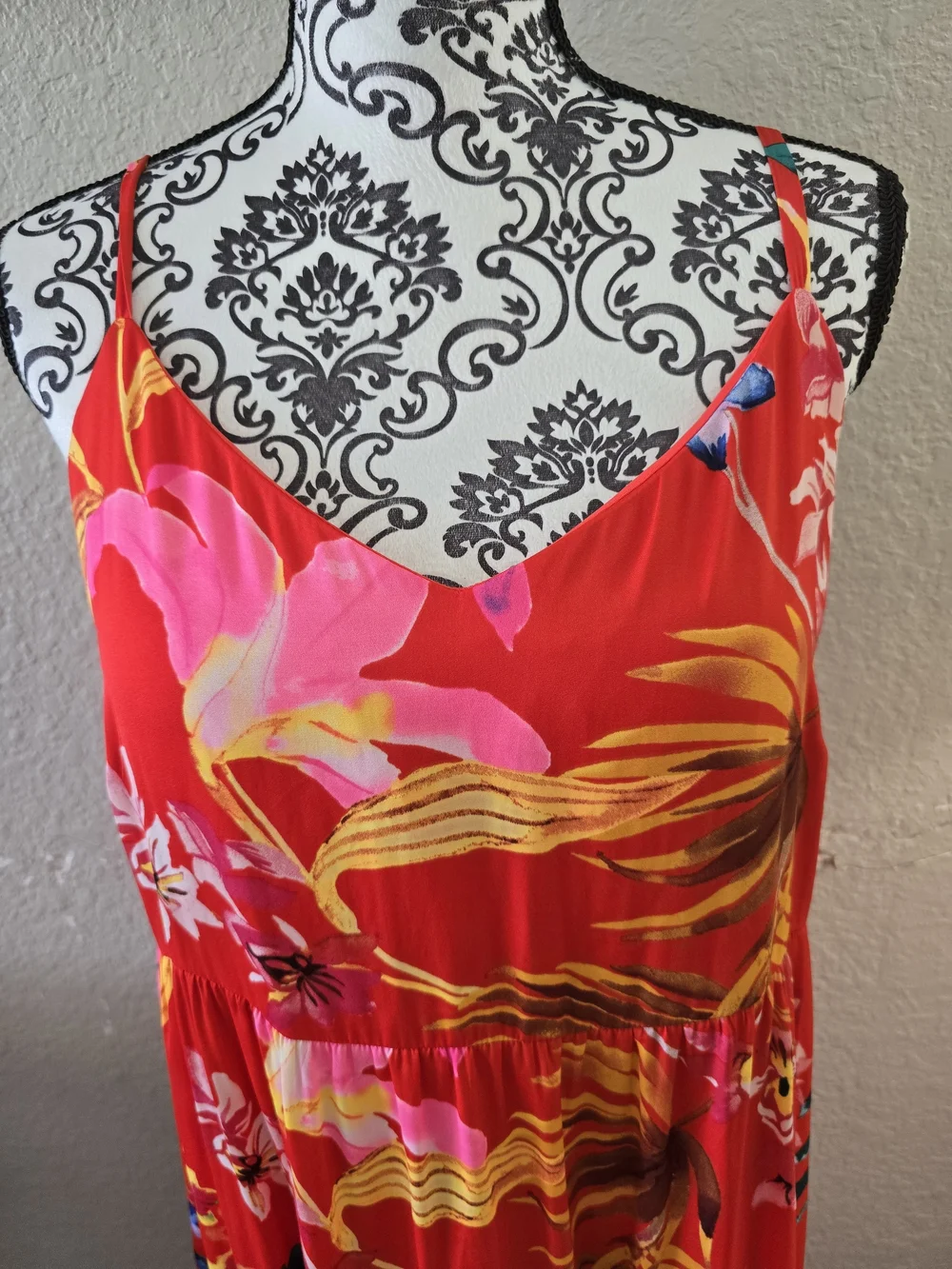 Soma Red Tropical Floral Maxi Dress - Picture 2 of 6